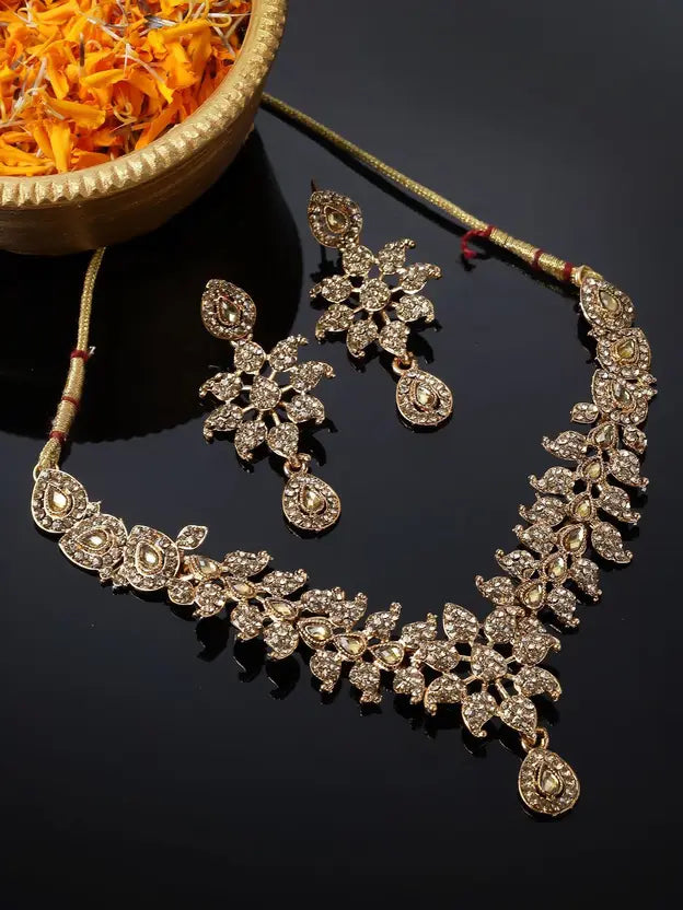 Sukkhi Alloy Gold-plated Gold Jewel Set (Pack of 3)